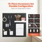 Wall Pegboard Organizer Set with Modular Storage Panels, 20 lbs Capacity per Panel, Customizable Tool and Accessory Storage System for Home